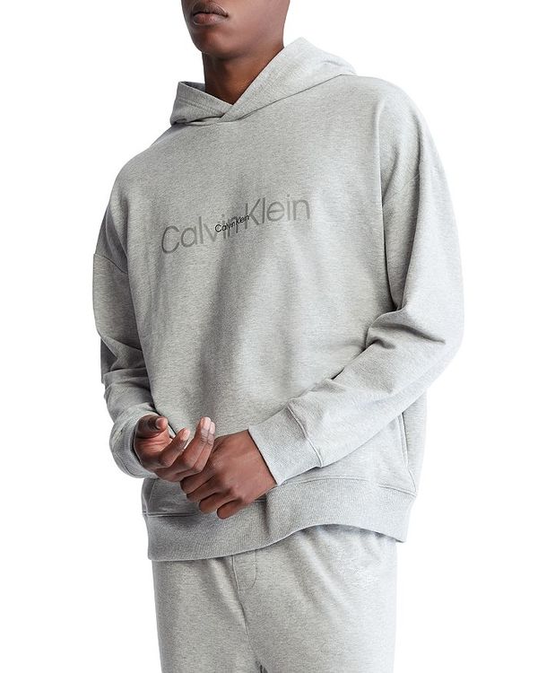 カルバンクライン メンズ パーカー・スウェット アウター Lounge Sleep Hoodie Gray