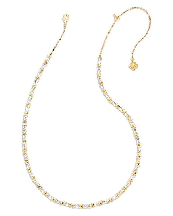 ケンドラスコット レディース アクセサリー ネックレス・チョーカー・ペンダントトップ レース Kendra Scott Juliette Baguette Cubic Zirconia Adjustable Strand Necklace in 14K Gold Plated 19\