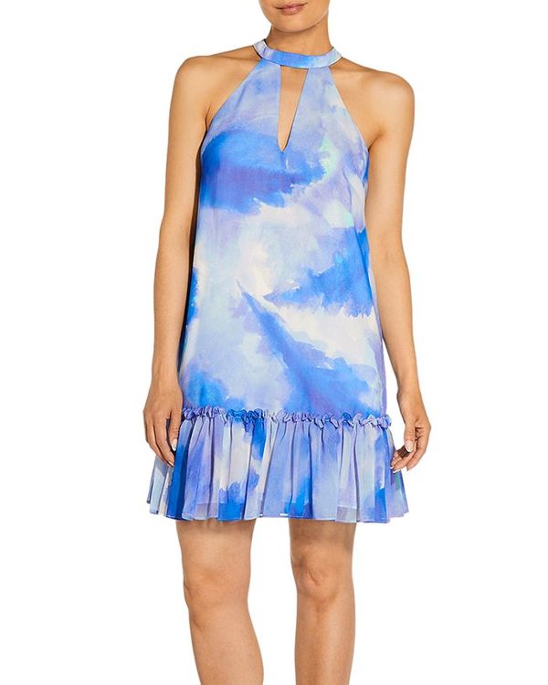 アイダン マトックス レディース ワンピース トップス Mock Neck Printed Shift Dress Marine 18 Off