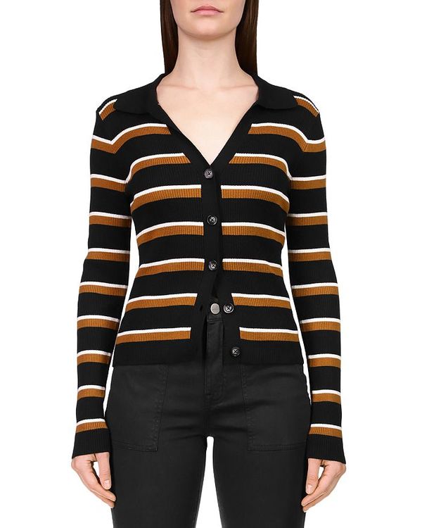 サンクチュアリー レディース ニット セーター アウター Your Love Striped Cardigan Black Sp から厳選した