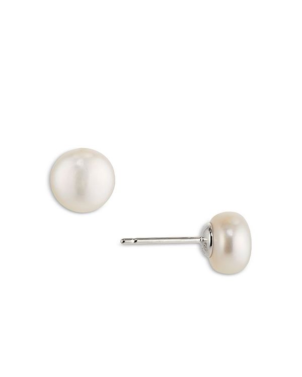 ナディール レディース ピアス イヤリング アクセサリー Cultured Genuine Freshwater Pearl Small  Earrings Rhodium 賜物