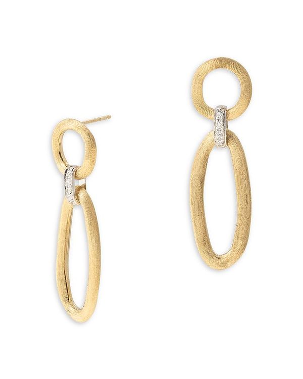 マルコ ビチェゴ レディース アクセサリー ピアス・イヤリング Marco Bicego 18K White & Yellow Gold Jaipur Link Diamond Textured Drop Earrings Gold ゴールド