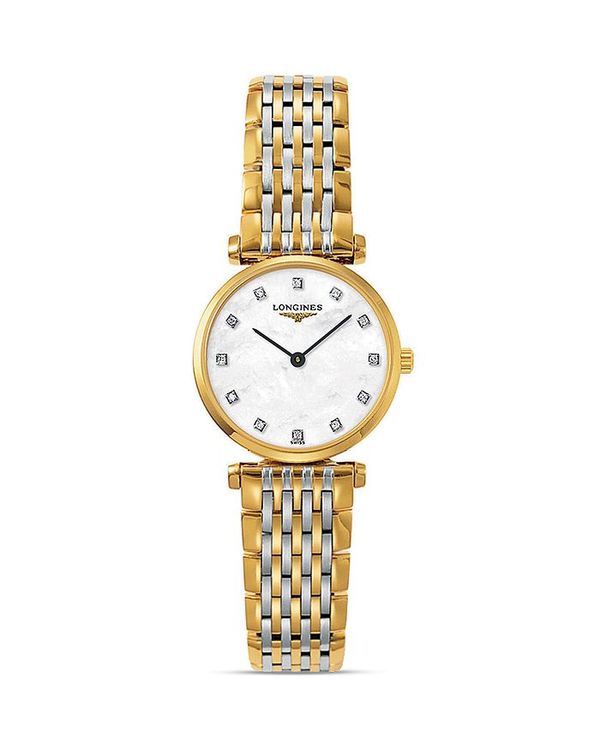 ロンジン レディース アクセサリー 腕時計 Longines La Grande Classique Watch 24mm White/Gold ホワイト