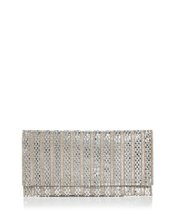 アクア レディース バッグ クラッチバッグ AQUA Megan Crystal Beaded Clutch - 100% Exclusive Silver/Gold ゴールド