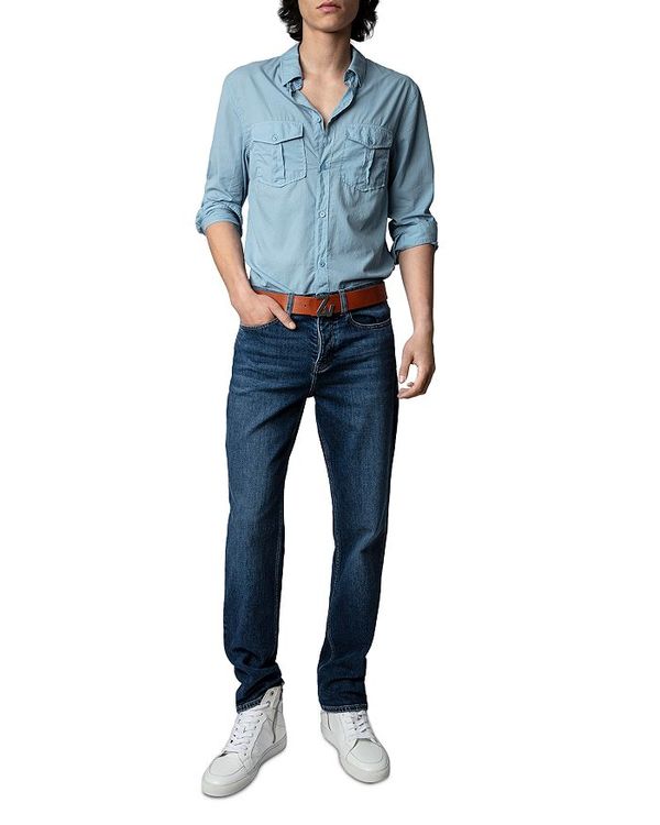 70 Offアウトレット ザディグ エ ヴォルテール メンズ シャツ トップス Thibaut Voile Twin Pocket Shirt Shadow Safariwines Com