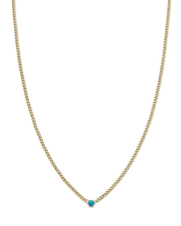 ゾイチッコ レディース アクセサリー ネックレス・チョーカー・ペンダントトップ レース Zoe Chicco 14K Yellow Gold Turquoise Pendant Necklace 14\