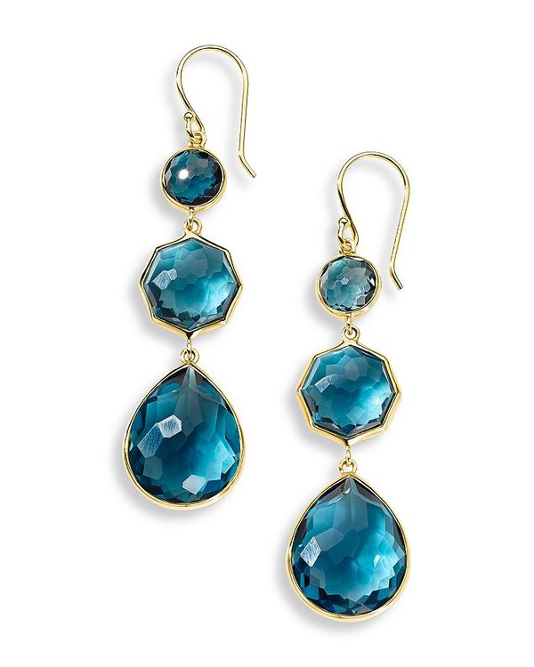 イッポリスタ レディース アクセサリー ピアス・イヤリング IPPOLITA 18K Yellow Gold Rock CandyR London Blue Topaz Triple Drop Earrings Blue/Gold ブルー