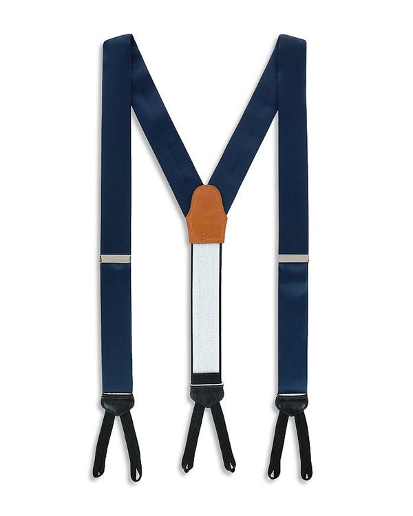 トラファルガー メンズ アクセサリー ベルト シルク Trafalgar Sutton Formal Solid Color Silk Brace Navy ネイビー