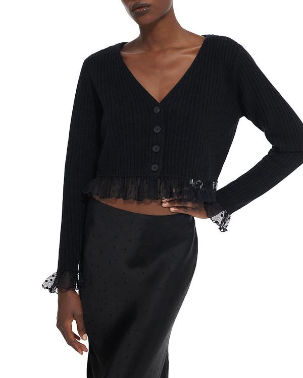 ザ クープルス レディース Cardigan ニット セーター Black Cropped