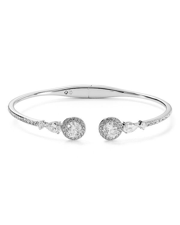 ナディール レディース アクセサリー ブレスレット・バングル・アンクレット Nadri Pave-Detail Hinge Bracelet Silver シルバー