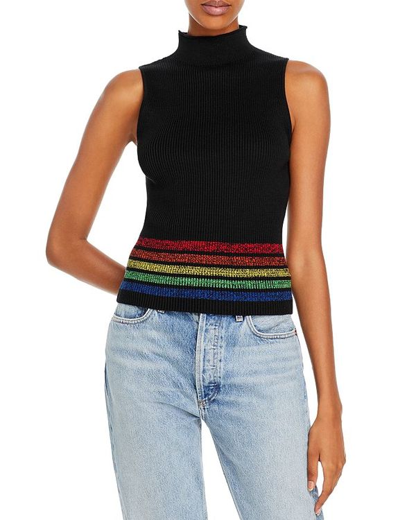 人気ショップが最安値挑戦 楽天市場 ラグアンドボーン レディース ニット セーター アウター Jamie Striped Ribbed Knit Tank Black Revida 楽天市場店 ポイント10倍 Advance Com Ec