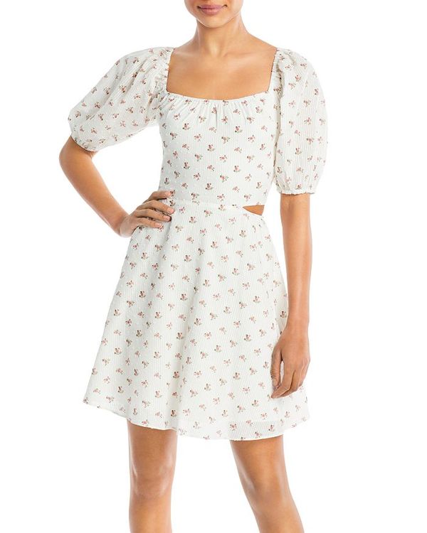 国際ブランド ルーシーパリ レディース ワンピース トップス Floral Cutout Mini Dress White Floral Seal限定商品 Www Rvworkshop Com