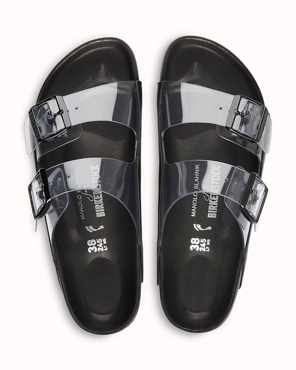 MANOLO BLAHNIK x BIRKENSTOCK コラボ サンダル 黒-