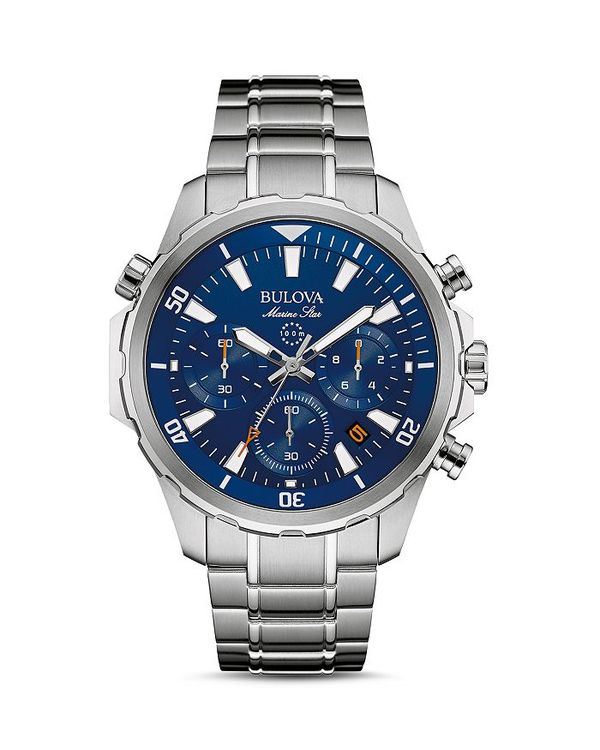 ブロバ レディース アクセサリー 腕時計 Bulova Marine Start Watch 43mm Blue/Silver ブルー