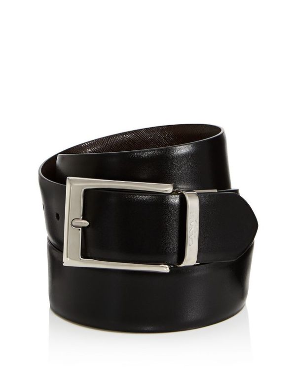 カナーリ メンズ アクセサリー ベルト レザー Canali Men's Reversible Leather Belt Black/Brown ブラック