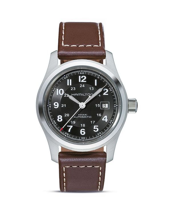ハミルトン レディース アクセサリー 腕時計 Hamilton Khaki Field Automatic Watch 42mm Black/Brown ブラック