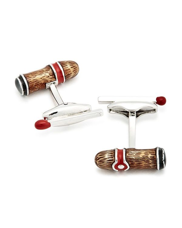 リンクアップ メンズ アクセサリー カフスボタン LINK UP Cigar & Match Cufflinks Brown ブラウン