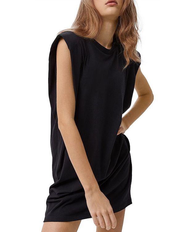 レディースファッション ワンピース Pad Shoulder トップス ワンピース レディース フレンチコネクション Mini Black Dress 数量は多 Finsat Com Mx