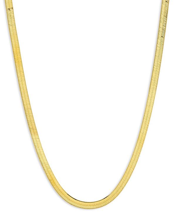 ゾエレフ レディース アクセサリー ネックレス・チョーカー・ペンダントトップ レース Zoe Lev 14K Yellow Gold Herringbone Chain Necklace 18\