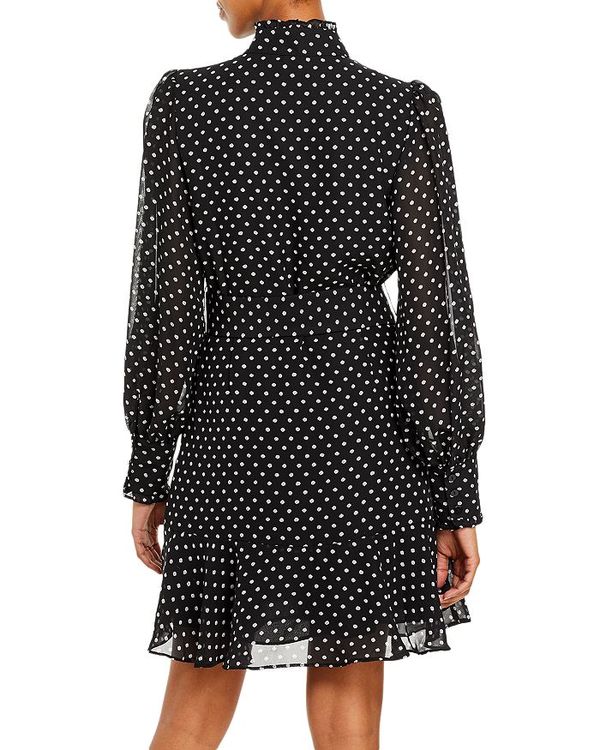 期間限定送料無料 アクア レディース ワンピース トップス Sheer Polka Dot Dress 100 Exclusive Black White 独創的 Dfilogistics Co Id