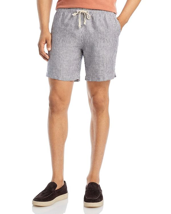 アレックスクレーン メンズ ボトムス ハーフパンツ・ショーツ ショートパンツ リネン Alex Crane Bo Linen Shorts Lines