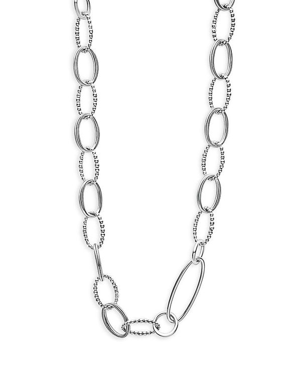 ラゴス レディース アクセサリー ネックレス・チョーカー・ペンダントトップ レース LAGOS Sterling Silver Signature Caviar Oval Link Chain Necklace 20\