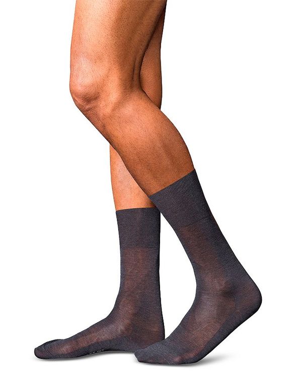 ファルケ メンズ アンダーウェア 靴下 Falke No. 9 Fil d'Ecosse Mercerized Dress Socks Anthracite Melange｜ReVida 店