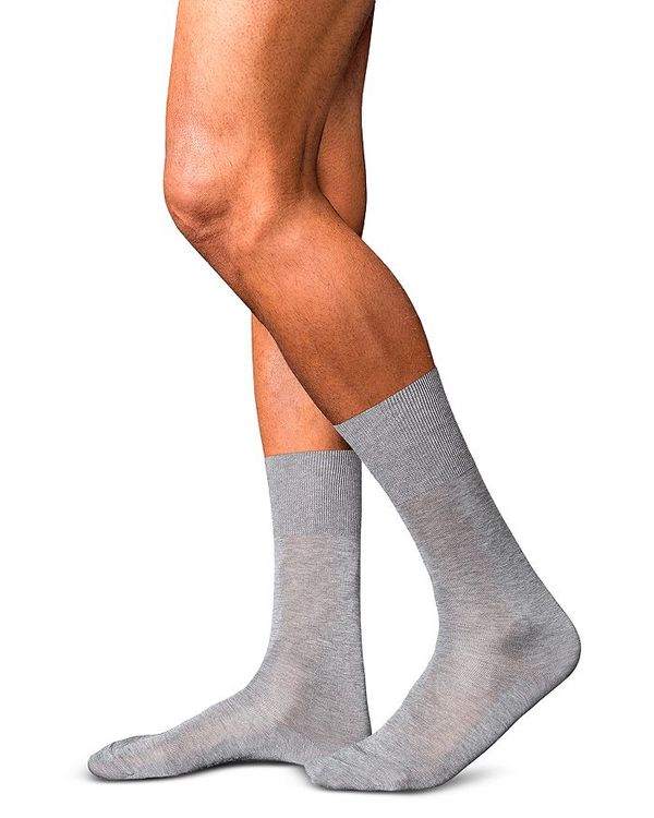 ファルケ メンズ アンダーウェア 靴下 Falke No. 9 Fil d'Ecosse Mercerized Dress Socks Light Gray Melange グレー｜ReVida 店