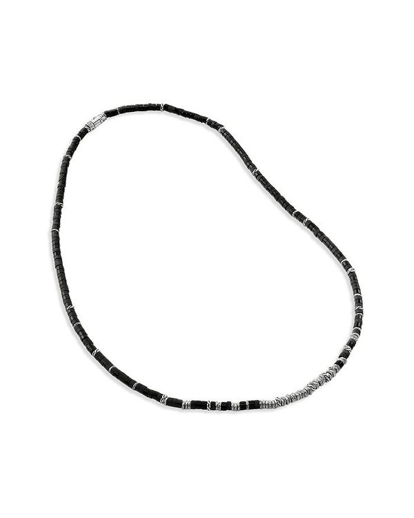 ジョン・ハーディー レディース アクセサリー ネックレス・チョーカー・ペンダントトップ レース JOHN HARDY Sterling Silver Classic Chain Treated Onyx Bead Necklace 22\