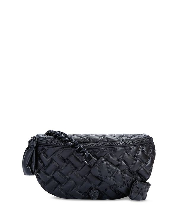 カートジェイガーロンドン レディース バッグ ボディバッグ・ウエストポーチ レザー KURT GEIGER LONDON Kensington Drench Small Leather Belt Bag Black ブラック