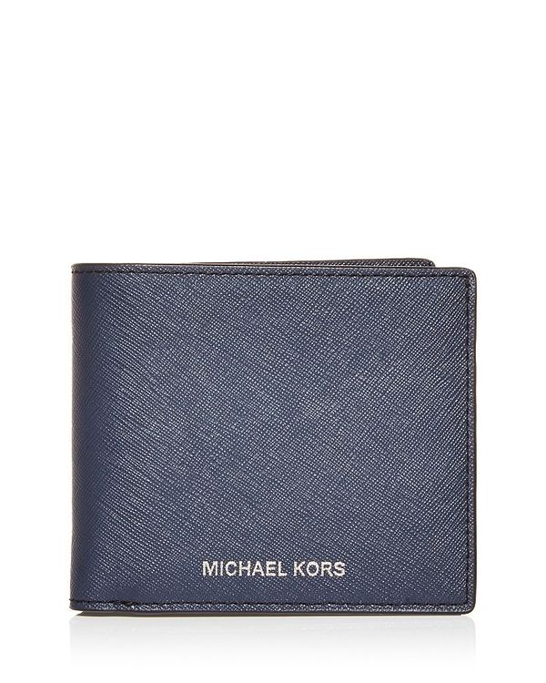 再再販 楽天市場 マイケルコース メンズ 財布 アクセサリー Mason Saffiano Leather Bi Fold Wallet Navy Revida 楽天市場店 ポイント10倍 Stemworldeducationalservices Com