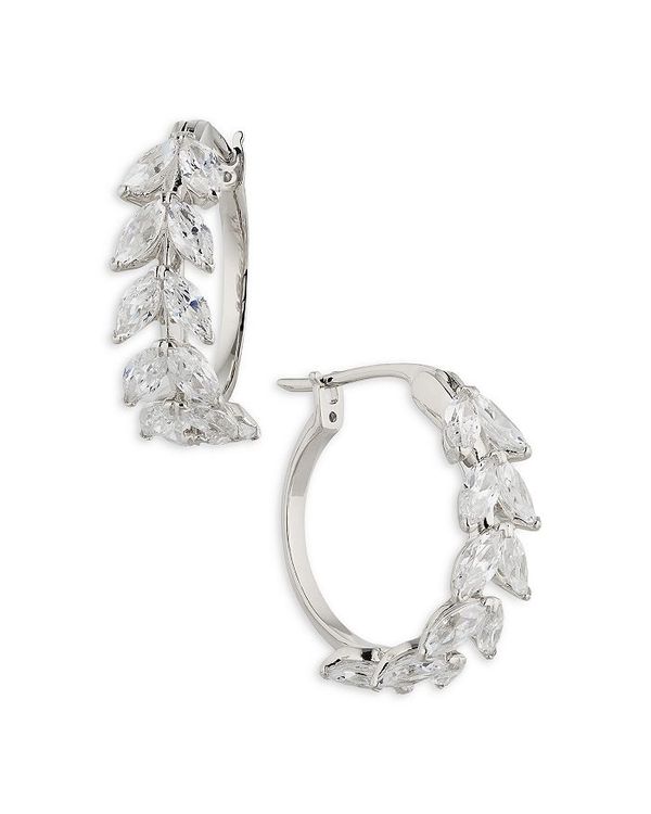 ナディール レディース アクセサリー ピアス・イヤリング Nadri Wildflower Cubic Zirconia Vine Hoop Earrings in Rhodium Plated Silver シルバー 19,485円