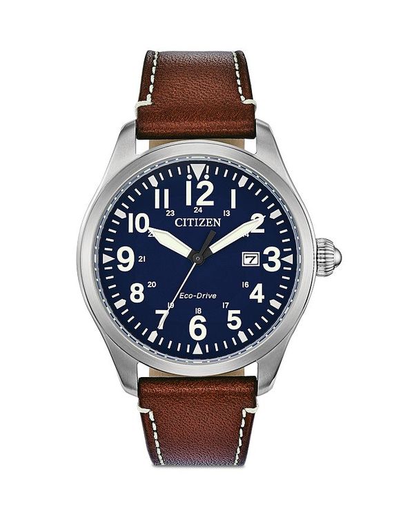 シチズン レディース アクセサリー 腕時計 Citizen Garrison Weekender Watch 42mm Blue/Brown ブルー
