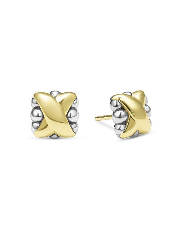 ラゴス レディース アクセサリー ピアス・イヤリング LAGOS 18K Yellow Gold & Sterling Silver Embrace X Bead Stud Earrings Gold/Silver ゴールド