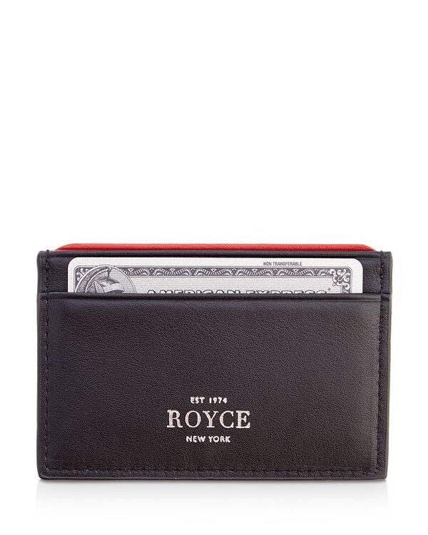 ロイス レディース アクセサリー 財布 レザー ROYCE New York Leather RFID-Blocking Executive Slim Credit Card Case Black ブラック