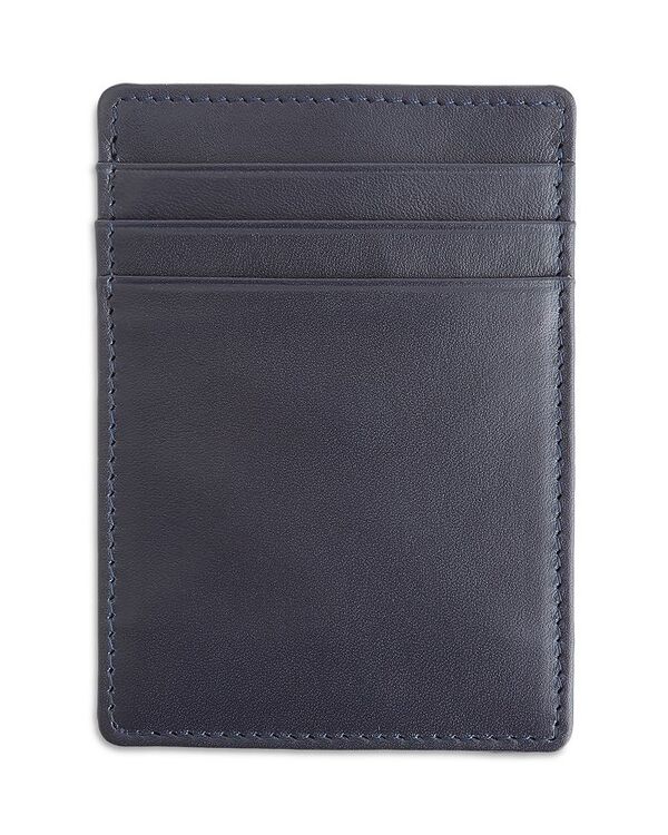 ロイス レディース アクセサリー 財布 レザー ROYCE New York Leather Magnetic Money Clip Wallet Navy Blue ネイビー