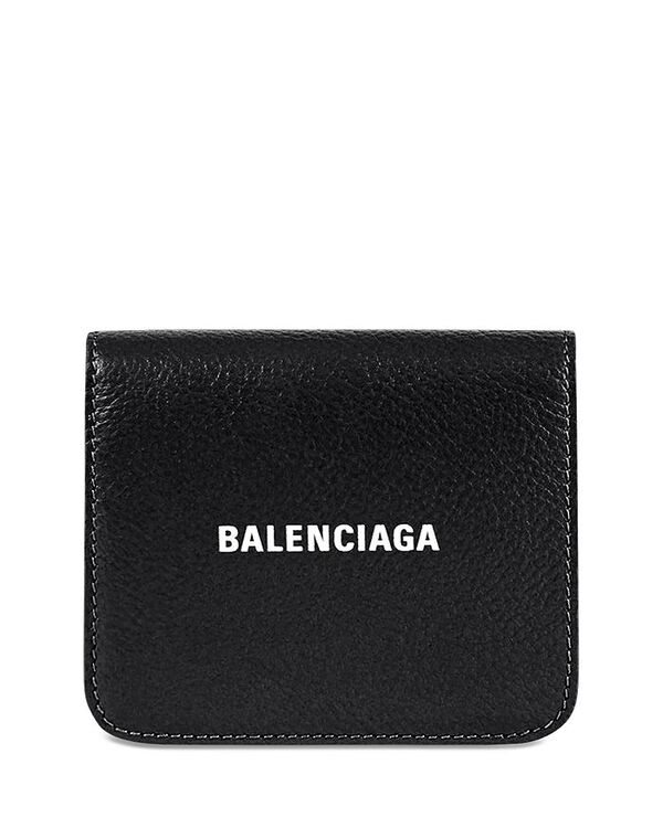 バレンシアガ レディース アクセサリー 財布 Balenciaga Cash Flap Coin & Card Wallet Black/White/Silver ホワイト