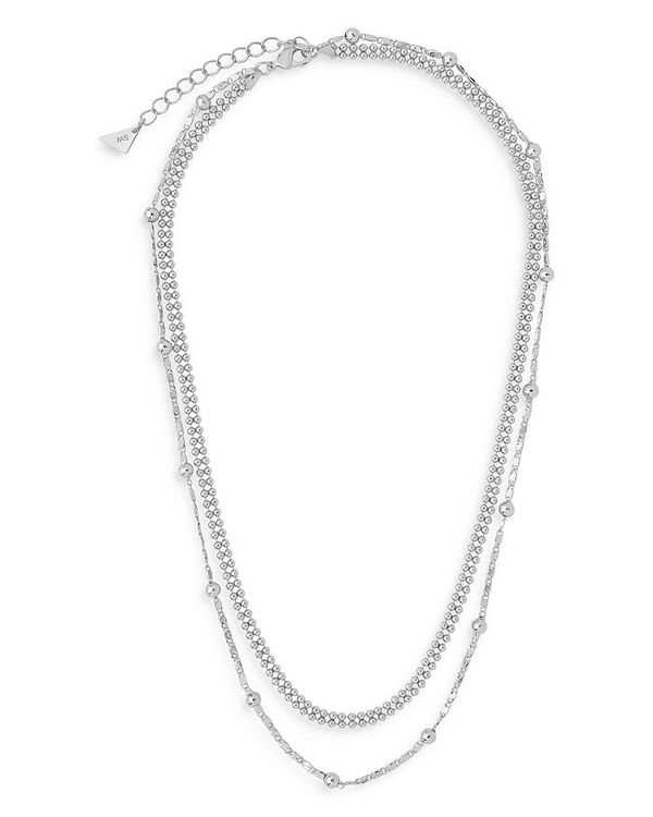 スターリングフォーエバー レディース アクセサリー ネックレス・チョーカー・ペンダントトップ レース Sterling Forever Double Layer Beaded Chain Necklace 16\
