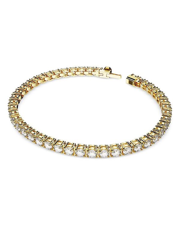 スワロフスキー レディース アクセサリー ブレスレット・バングル・アンクレット Swarovski Matrix Crystal Tennis Bracelet Gold ゴールド