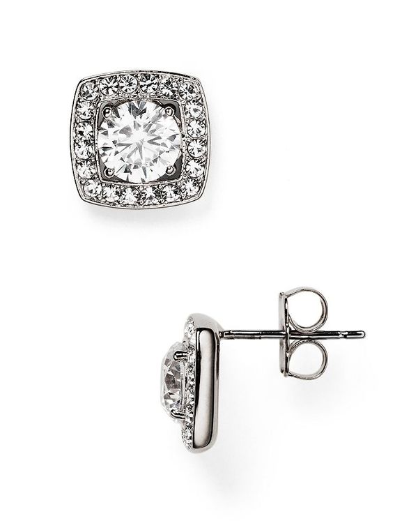 期間限定特価 ナディール レディース ピアス イヤリング アクセサリー Simulated Crystal Stud Earrings Silver 最高の Newsite Churchfieldrealestate Com