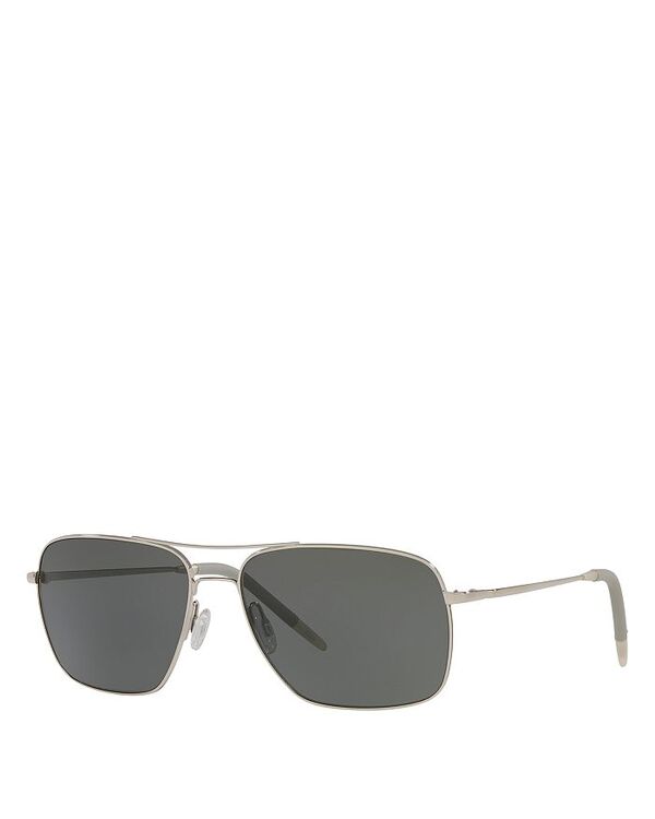 オリバーピープルズ レディース 付属物 サングラス・アイウェア Oliver Peoples Clifton Rectangular Sunglasses 58粍 Silver しろがね色