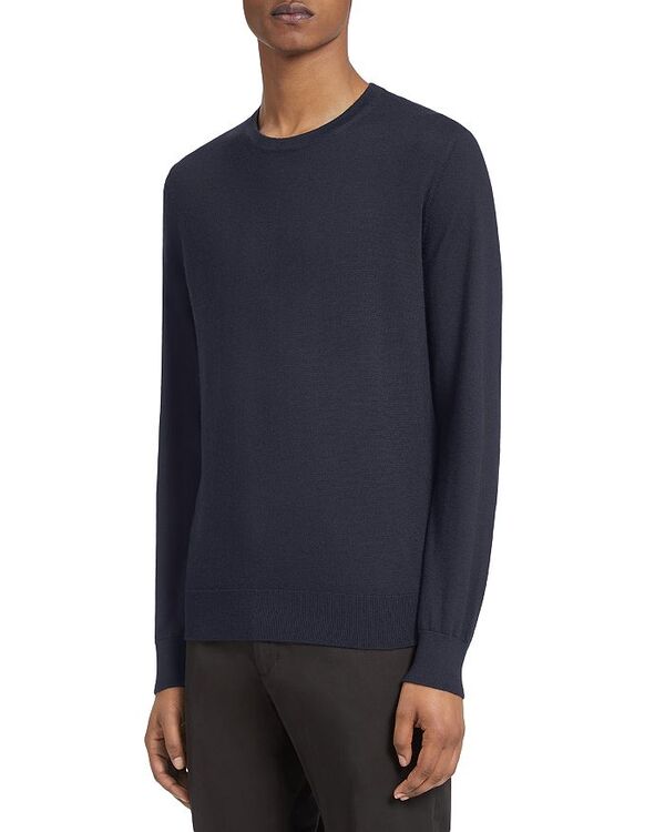 ゼニア メンズ アウター 編み物・スウェーター 労働者の一団のど首 スウェーター Zegna Cashseta Light Crewneck Sweater Navy 米国海軍