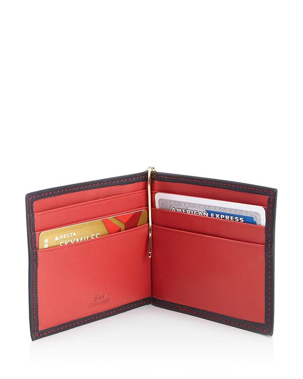 ロイス レディース アクセサリー 財布 レザー ROYCE New York Leather RFID-Blocking Money Clip Wallet Red レッド