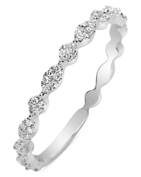 メイラティ レディース アクセサリー リング Meira T 14K White Gold Diamond Curve Ring White ホワイト