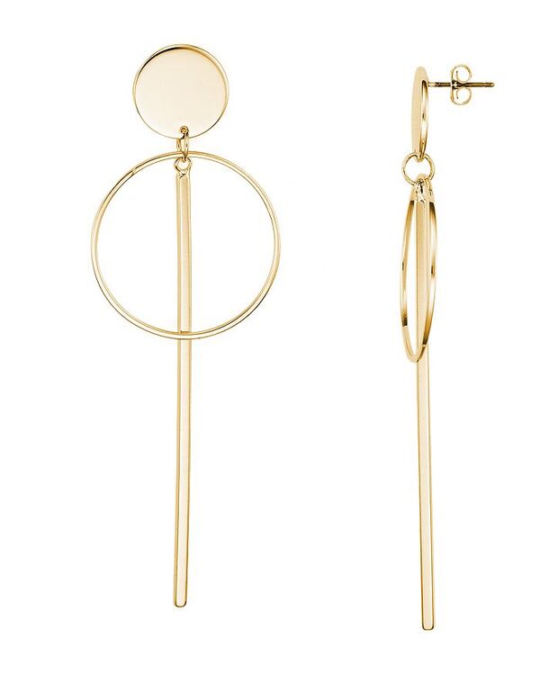アクア レディース アクセサリー ピアス・イヤリング AQUA Disc Circle and Bar Drop Earrings - 100% Exclusive Gold ゴールド