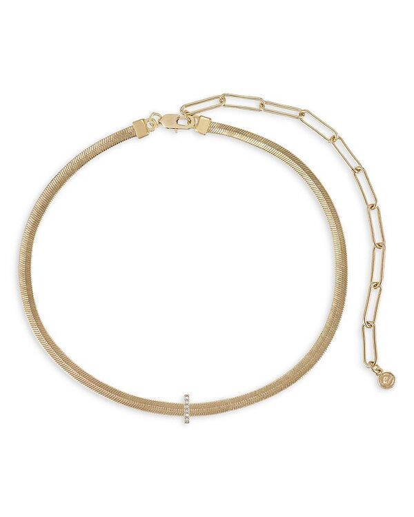 エティカ レディース アクセサリー ネックレス・チョーカー・ペンダントトップ レース Ettika Initial Herringbone Chain Necklace in 18K Gold Plated 12\