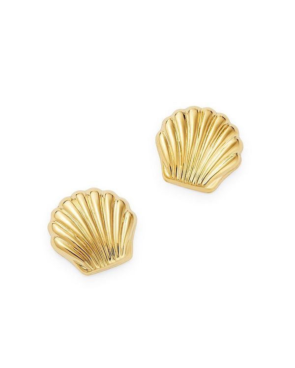 ムーン & メドウ レディース アクセサリー ピアス・イヤリング Moon & Meadow 14K Yellow Gold Seashell Stud Earrings - 100% Exclusive Gold ゴールド