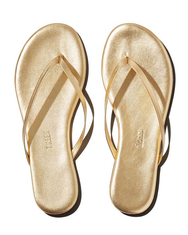 ティキーズ レディース シューズ サンダル TKEES Women's Highlighters Flip-Flops Gold ゴールド