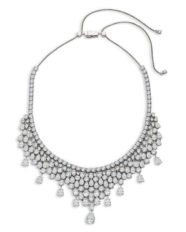 ナディール レディース アクセサリー ネックレス・チョーカー・ペンダントトップ レース Nadri Glam Collar Necklace in Rhodium Plated 18\