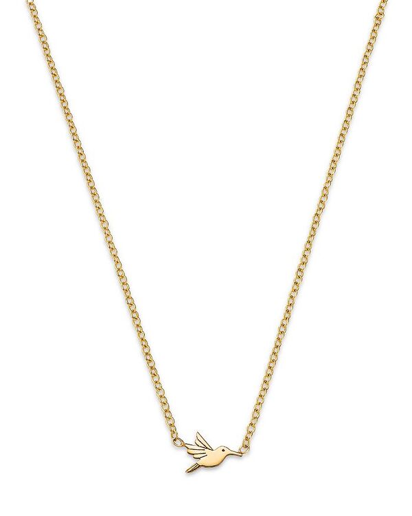 ゾイチッコ レディース アクセサリー ネックレス・チョーカー・ペンダントトップ レース Zoe Chicco 14K Yellow Gold Itty Bitty Symbols Hummingbird Pendant Necklace 14-16\